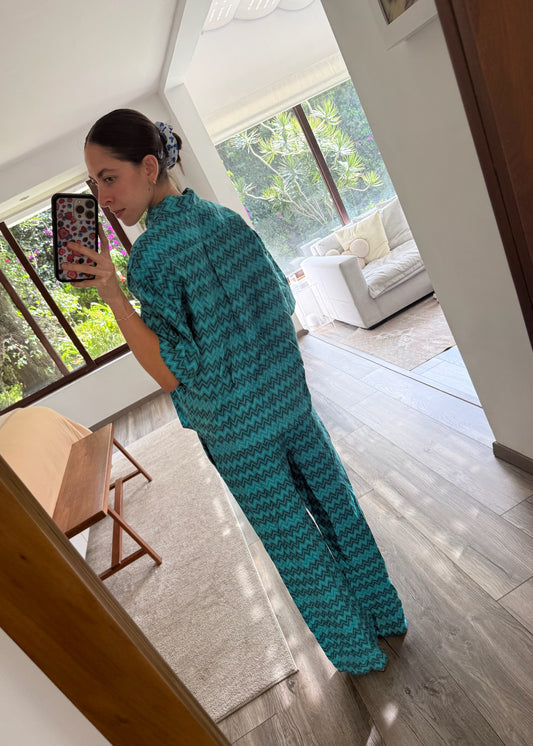 SET CAMISA Y PANTALON PRINT RETRO