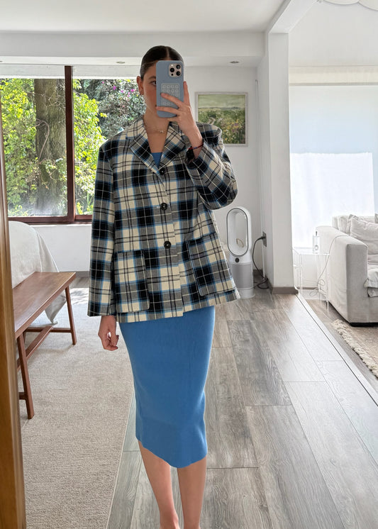 BLAZER AZUL DE CUADROS