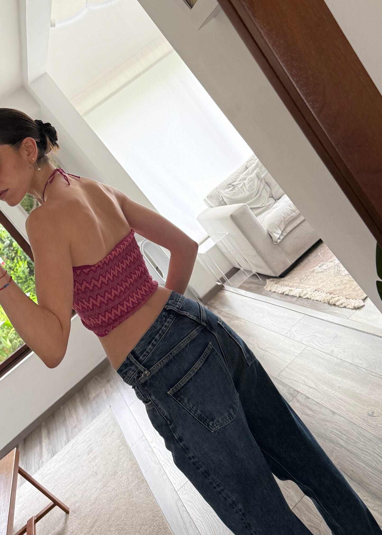 STRAPLESS TOP ROSA