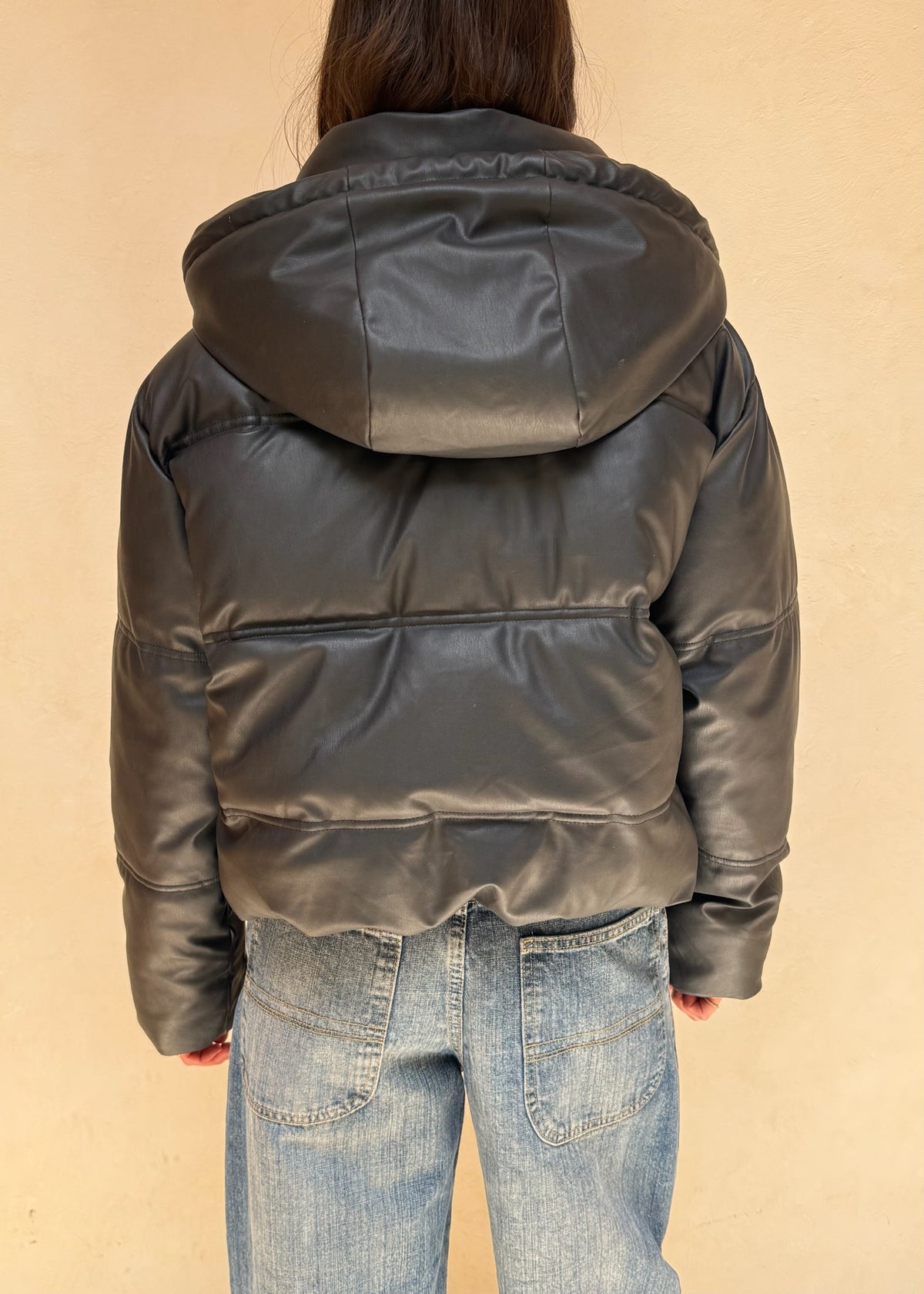 CHAMARRA PUFFER FAUX LEATHER