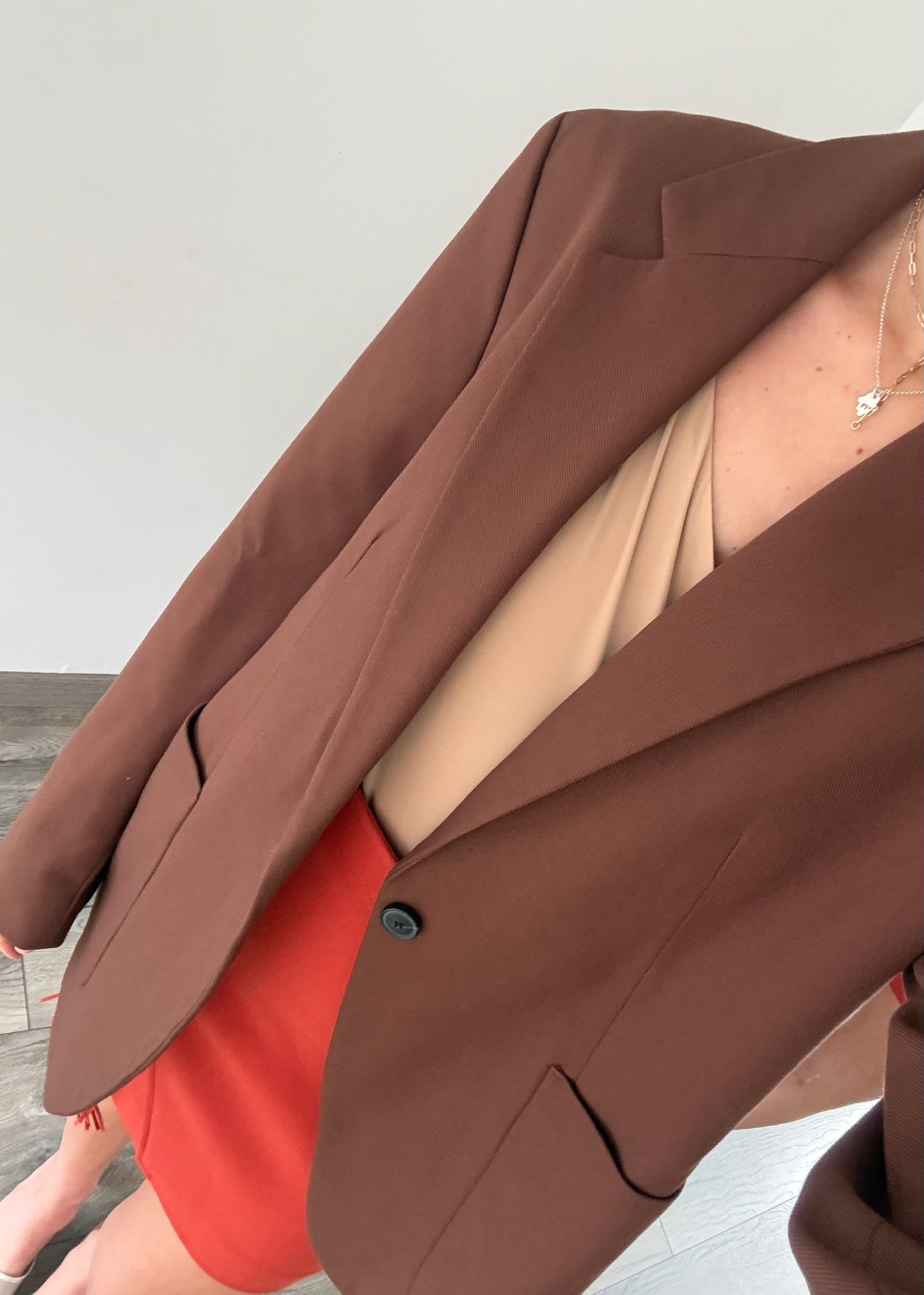 BLAZER OVERSIZED CHOCOLATE
