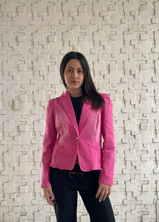 BLAZER DENIM ROSA DESLAVADO