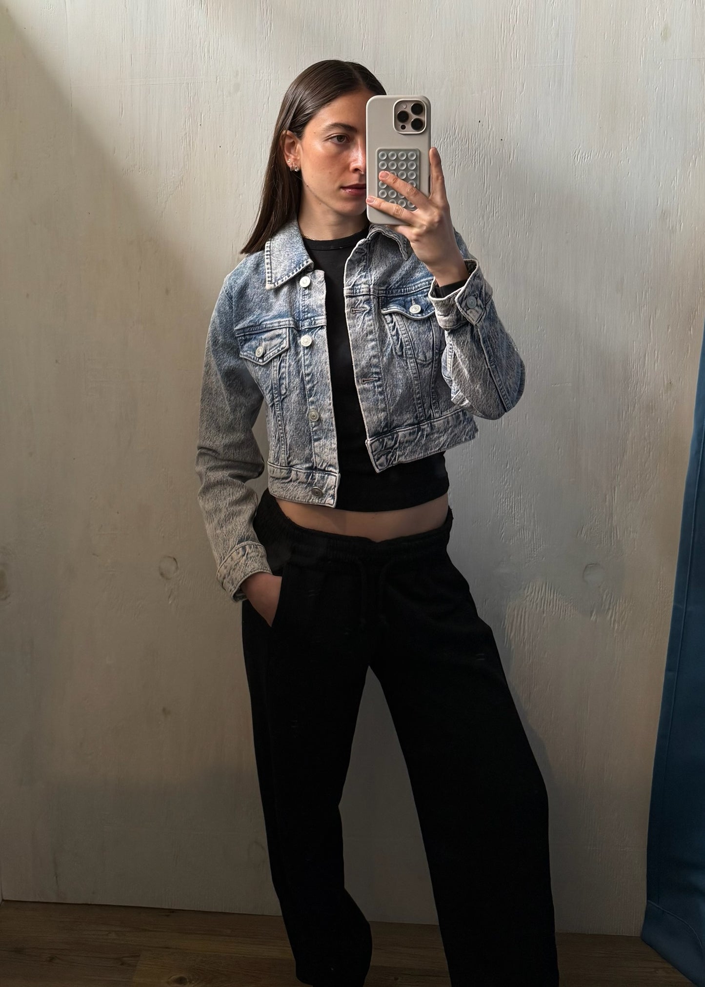 CHAMARRA DENIM CROPPED