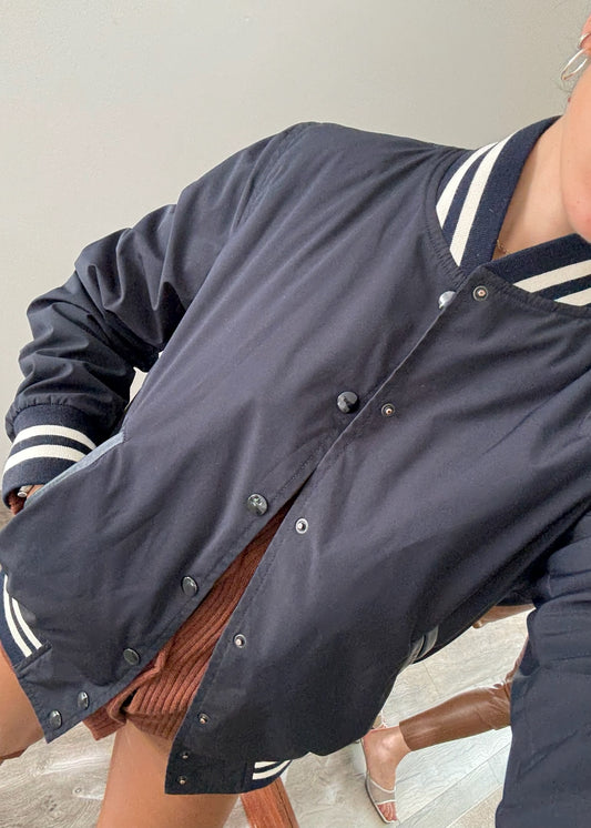 CHAMARRA BOMBER NAVY BLUE