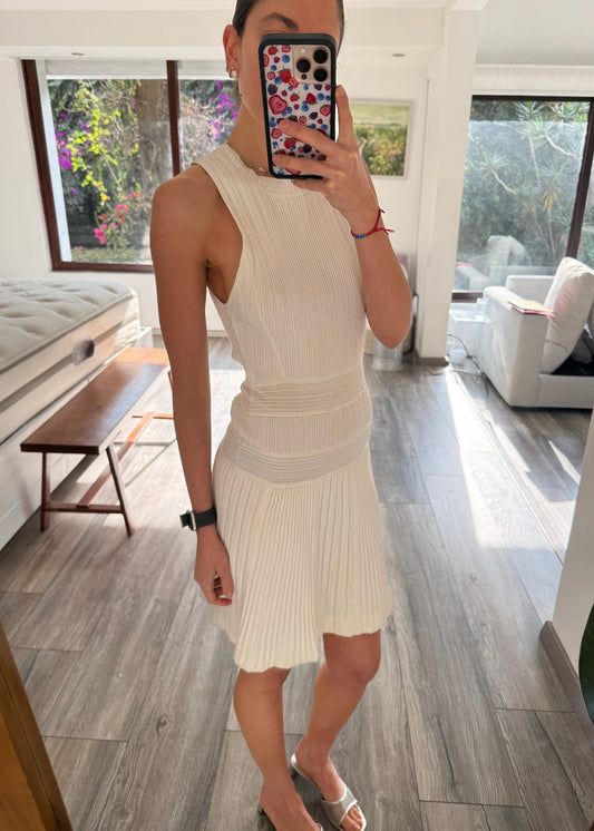 VESTIDO DE KNIT MINI BLANCO