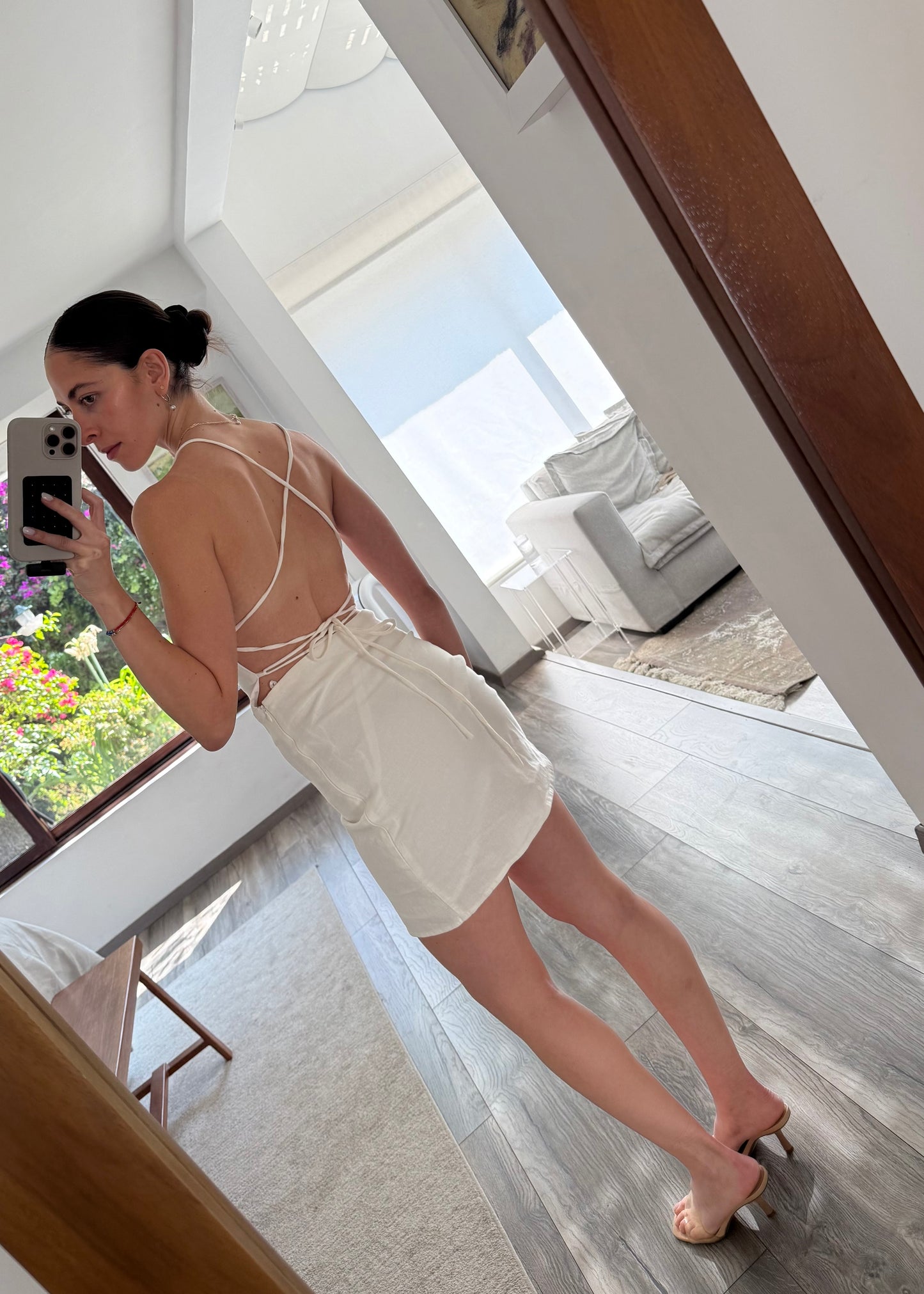 VESTIDO DE ALGODÓN MINI BACKLESS