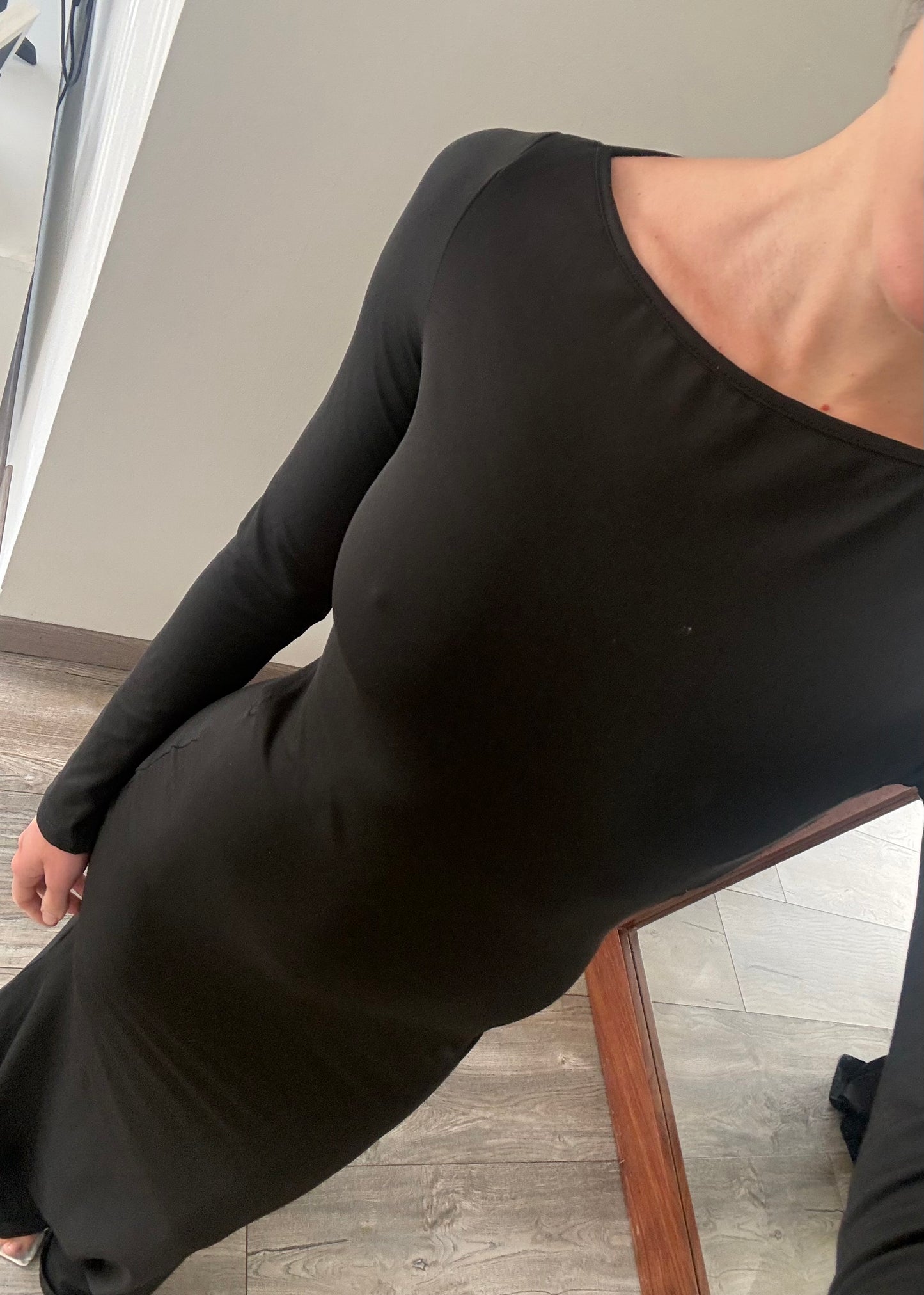 VESTIDO MANGA LARGA MAXI