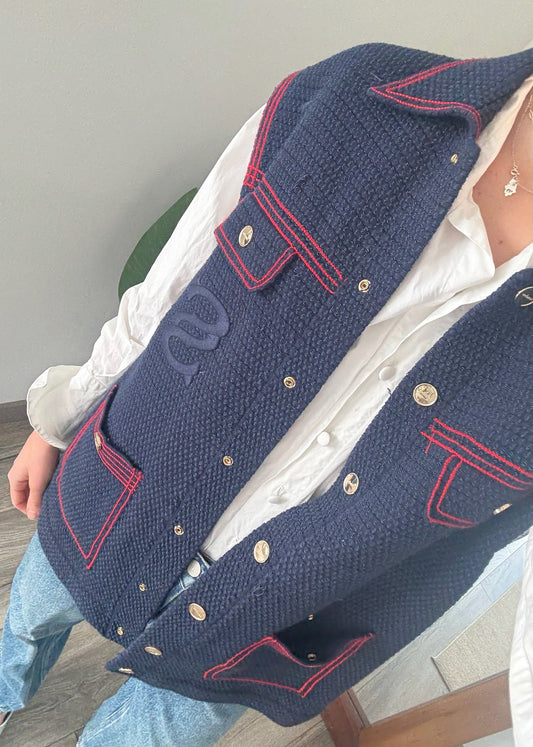 CHALECO OVERSIZED BICOLOR