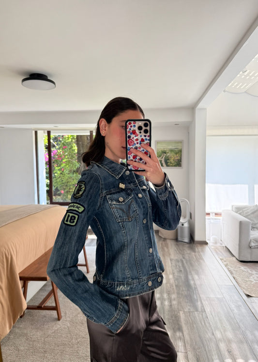 CHAMARRA DENIM PATCHED