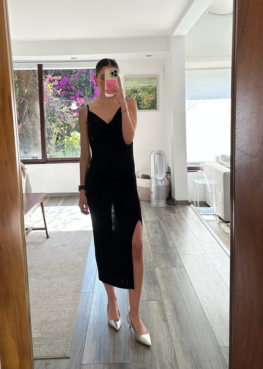 VESTIDO SLIP NEGRO