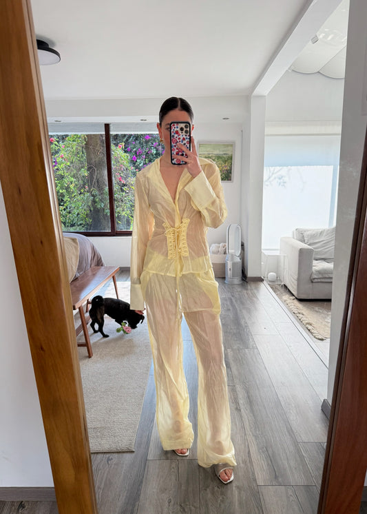 SET SEE THROUGH BUTTER YELLOW