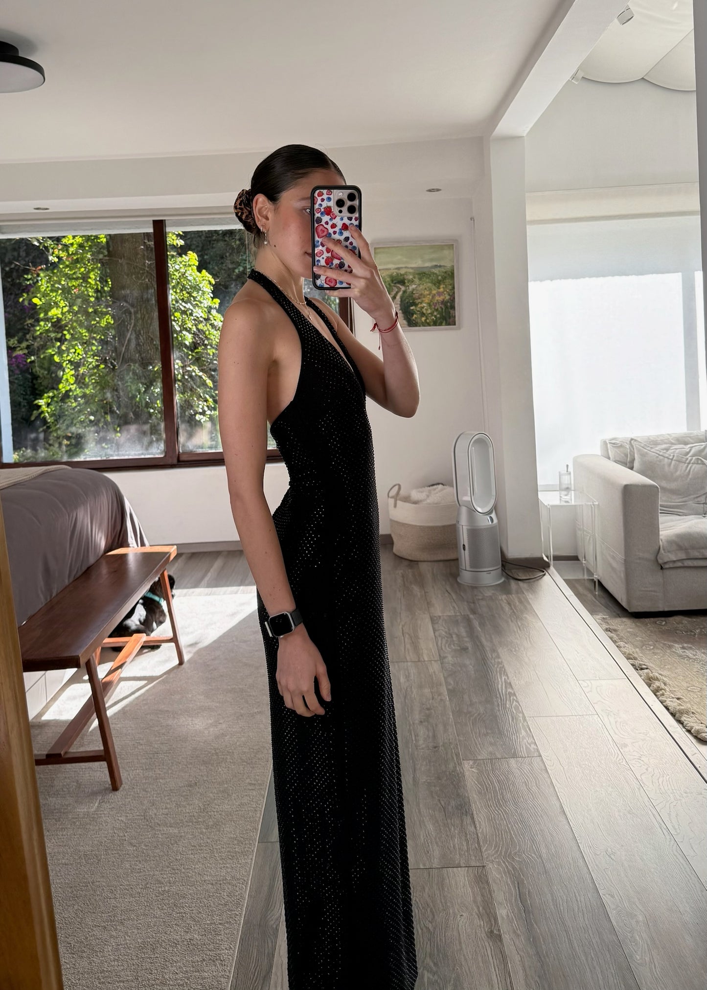 VESTIDO HALTER MIDI SPRAKLY