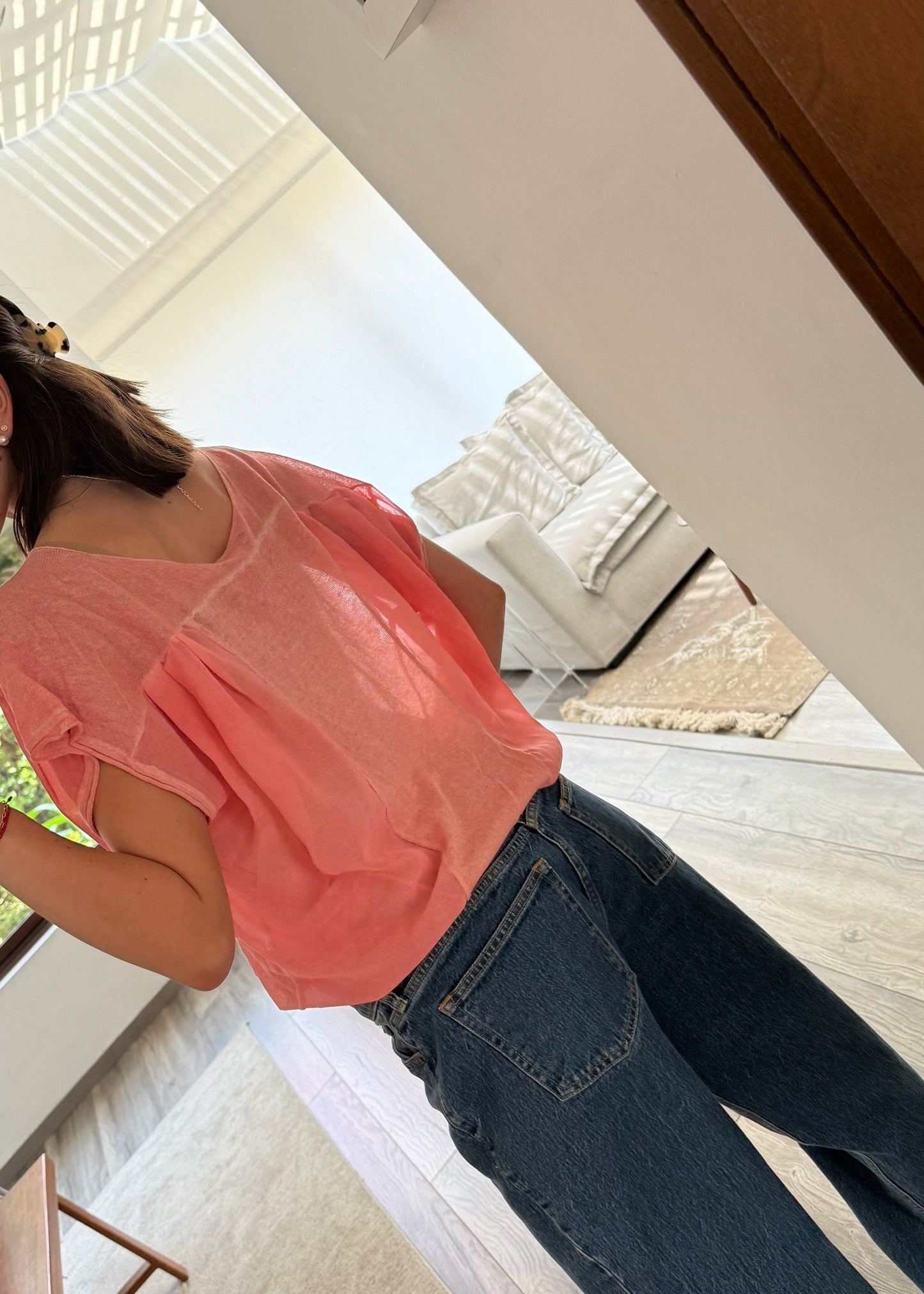 BLUSA PEACH SEE THROUGH