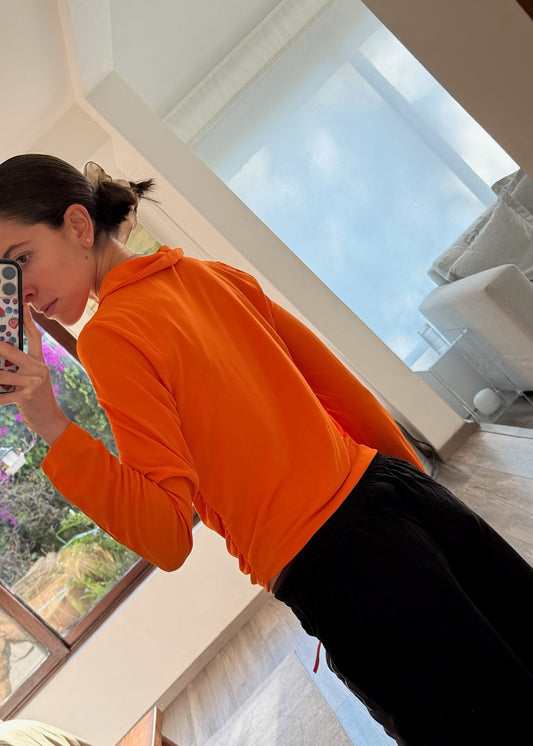 CAMISA NARANJA FRUNCIDA