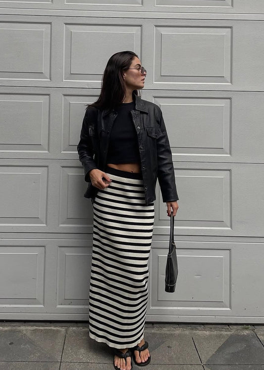 FALDA DE KNIT B&W