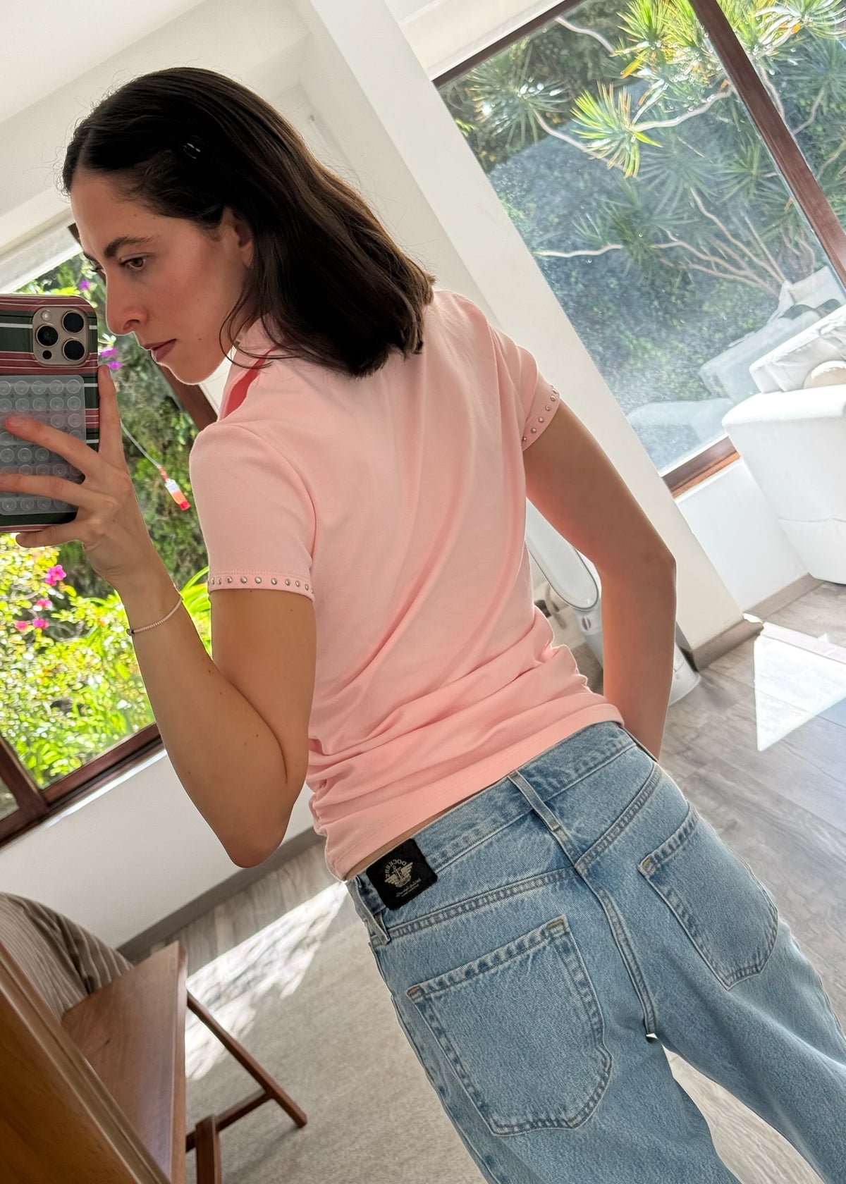 POLO ROSA CON ESTOPEROLES