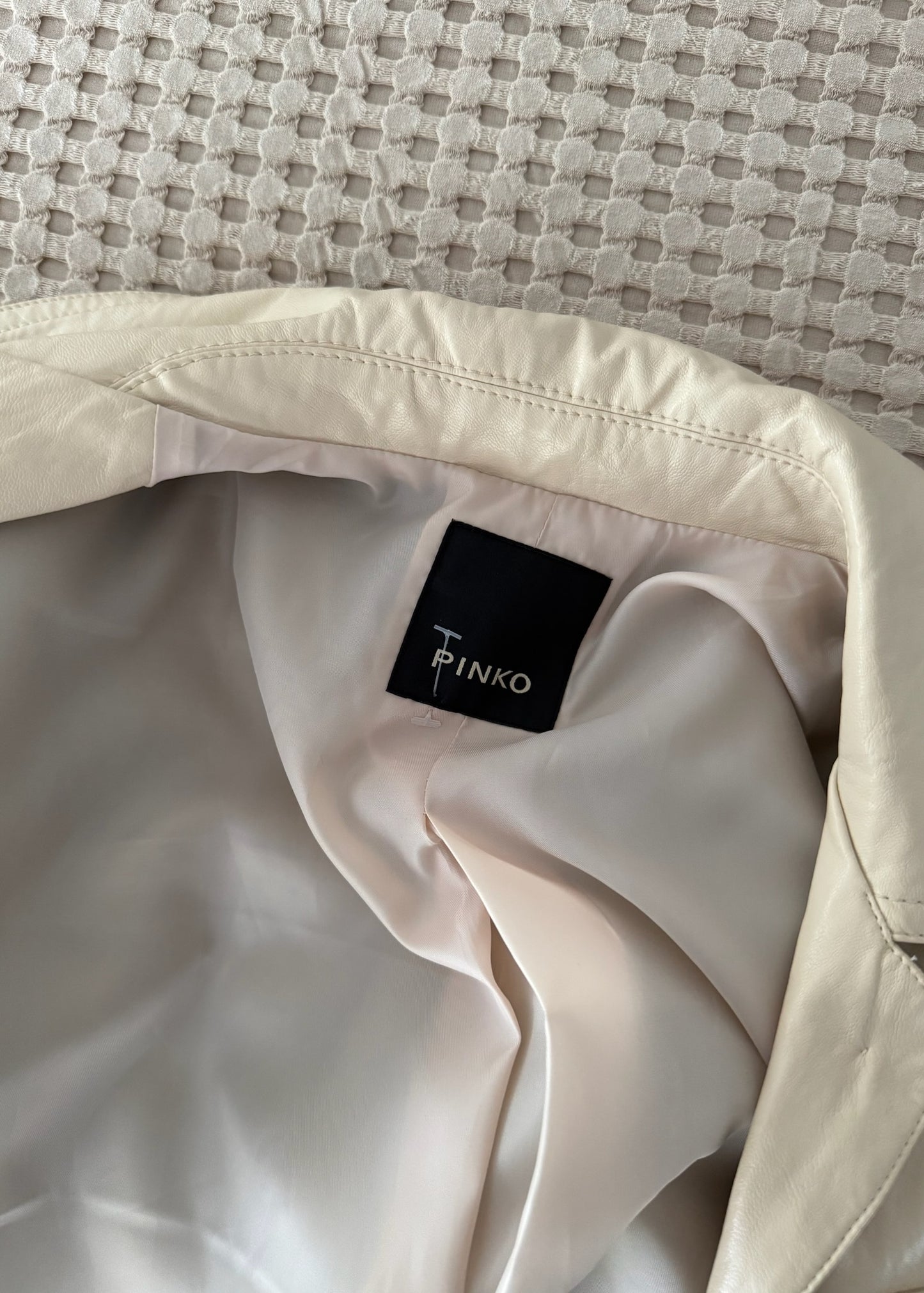 GABARDINA DE PIEL CREMA