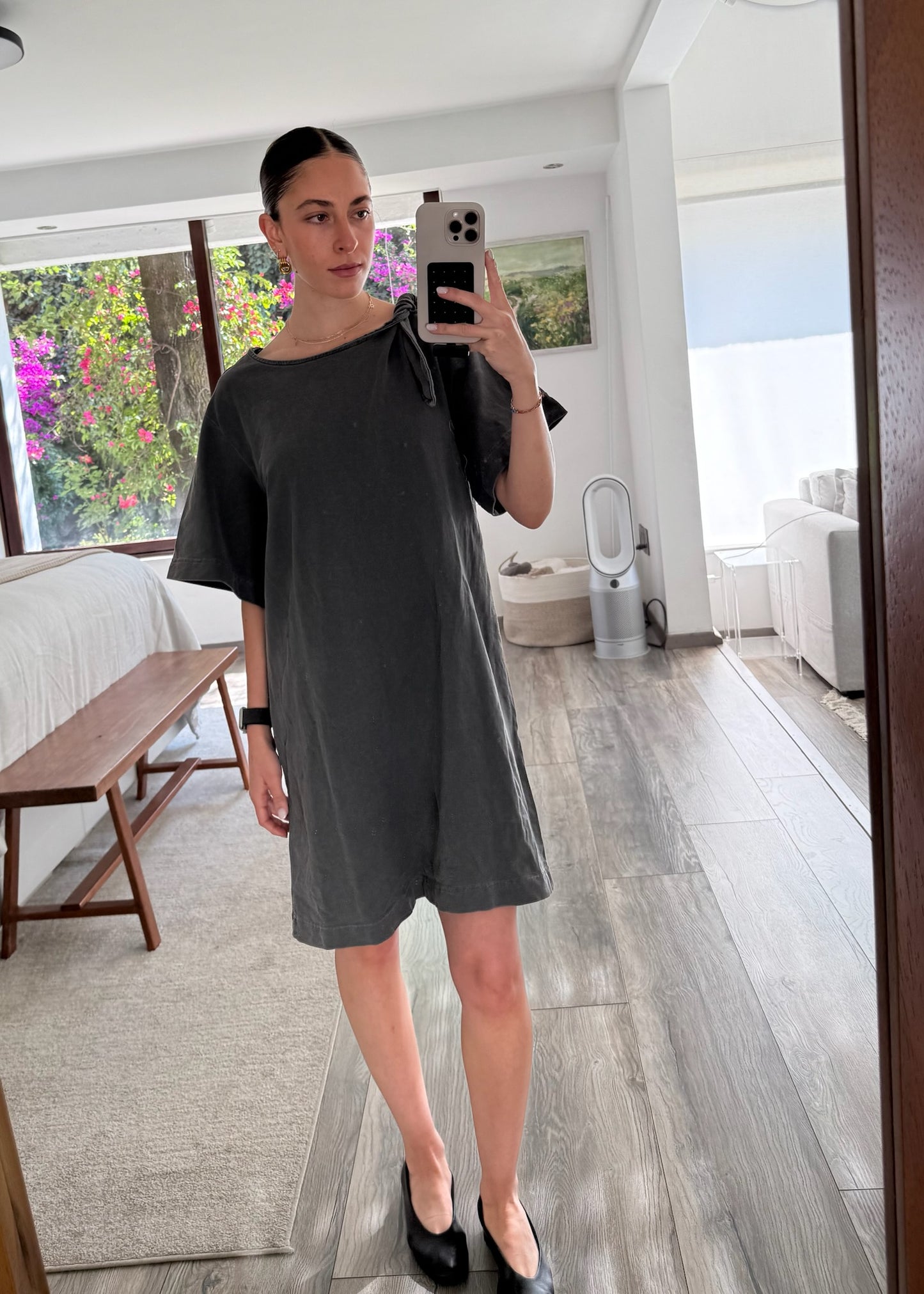 T-SHIRT DRESS GRIS