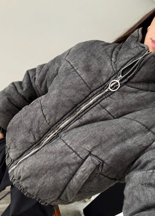 CHAMARRA PUFFER DENIM EFFECT