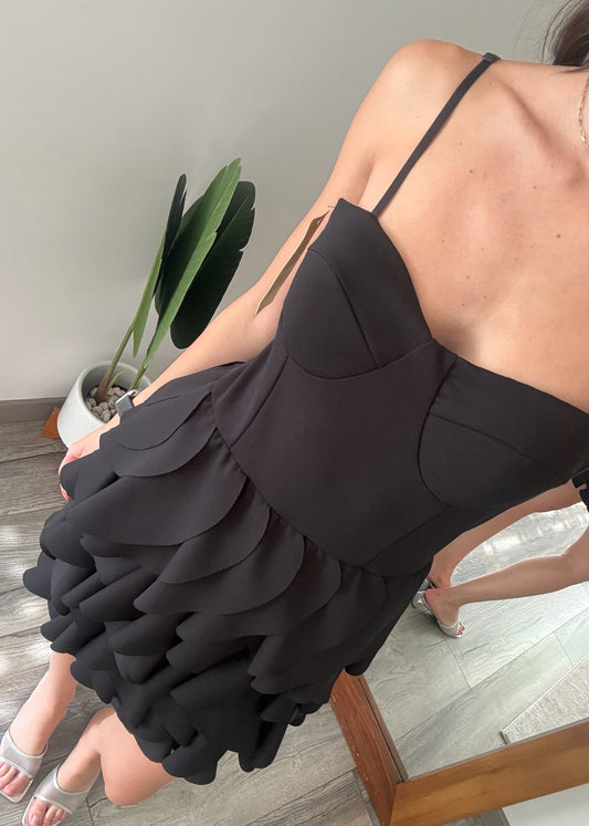 VESTIDO BUSTIER NEGRO MINI