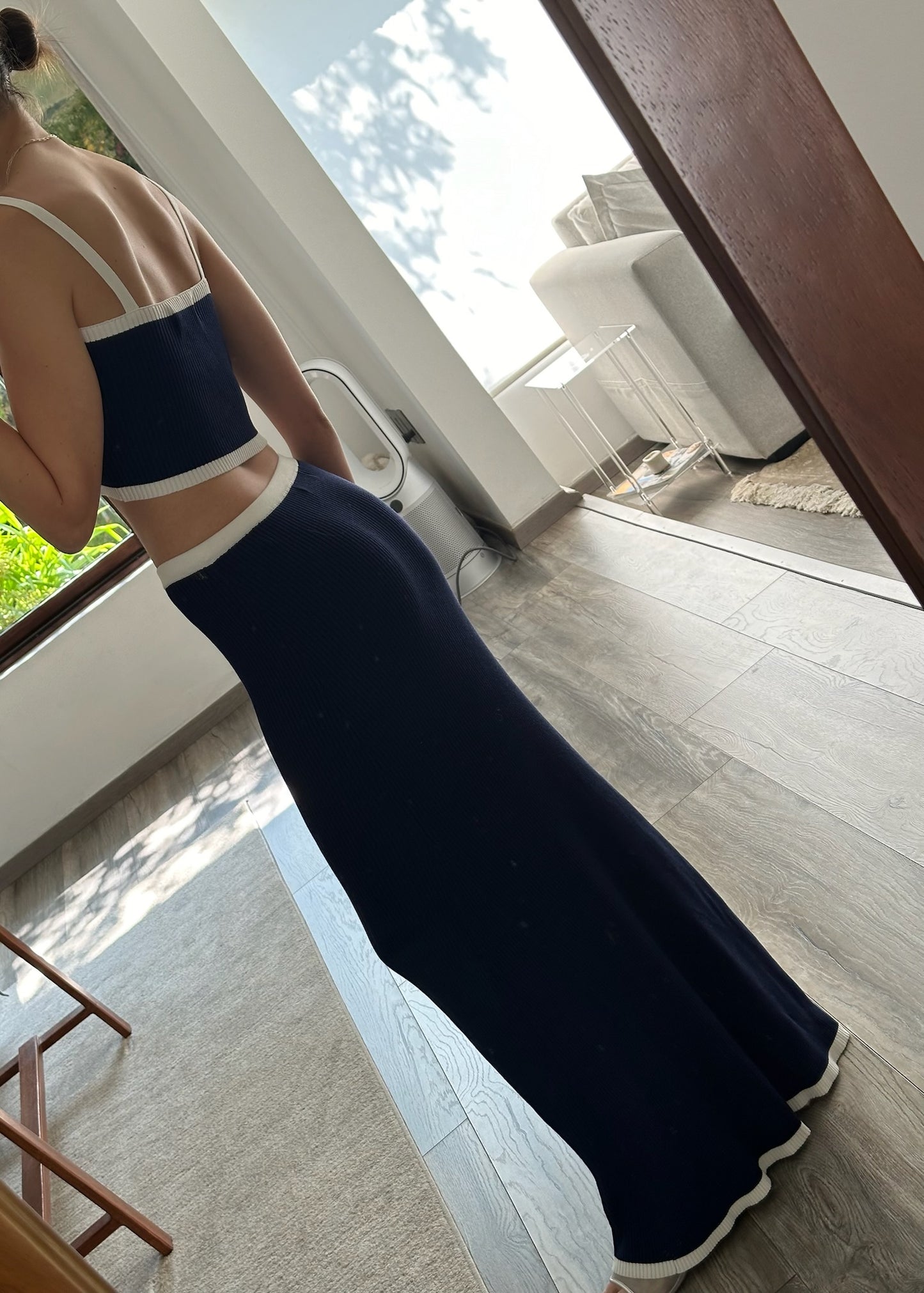 SKIRT SET DE KNIT AZUL