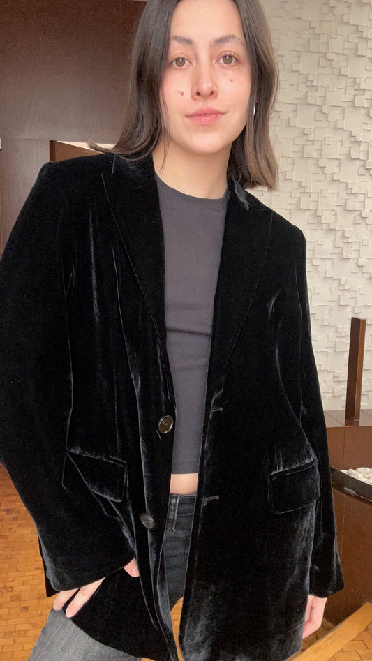 BLAZER TERCIOPELO NEGRO