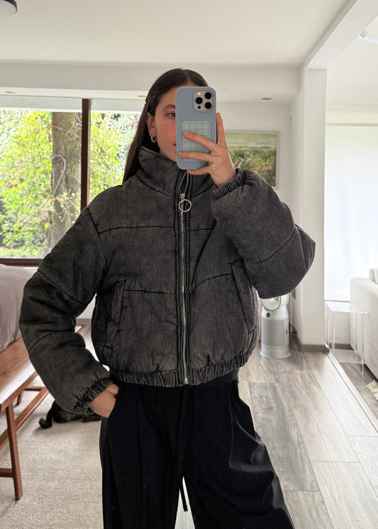 CHAMARRA PUFFER DENIM EFFECT