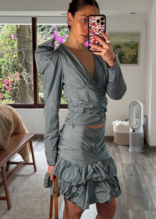 SET DE FALDA Y TOP FRUNCIDO