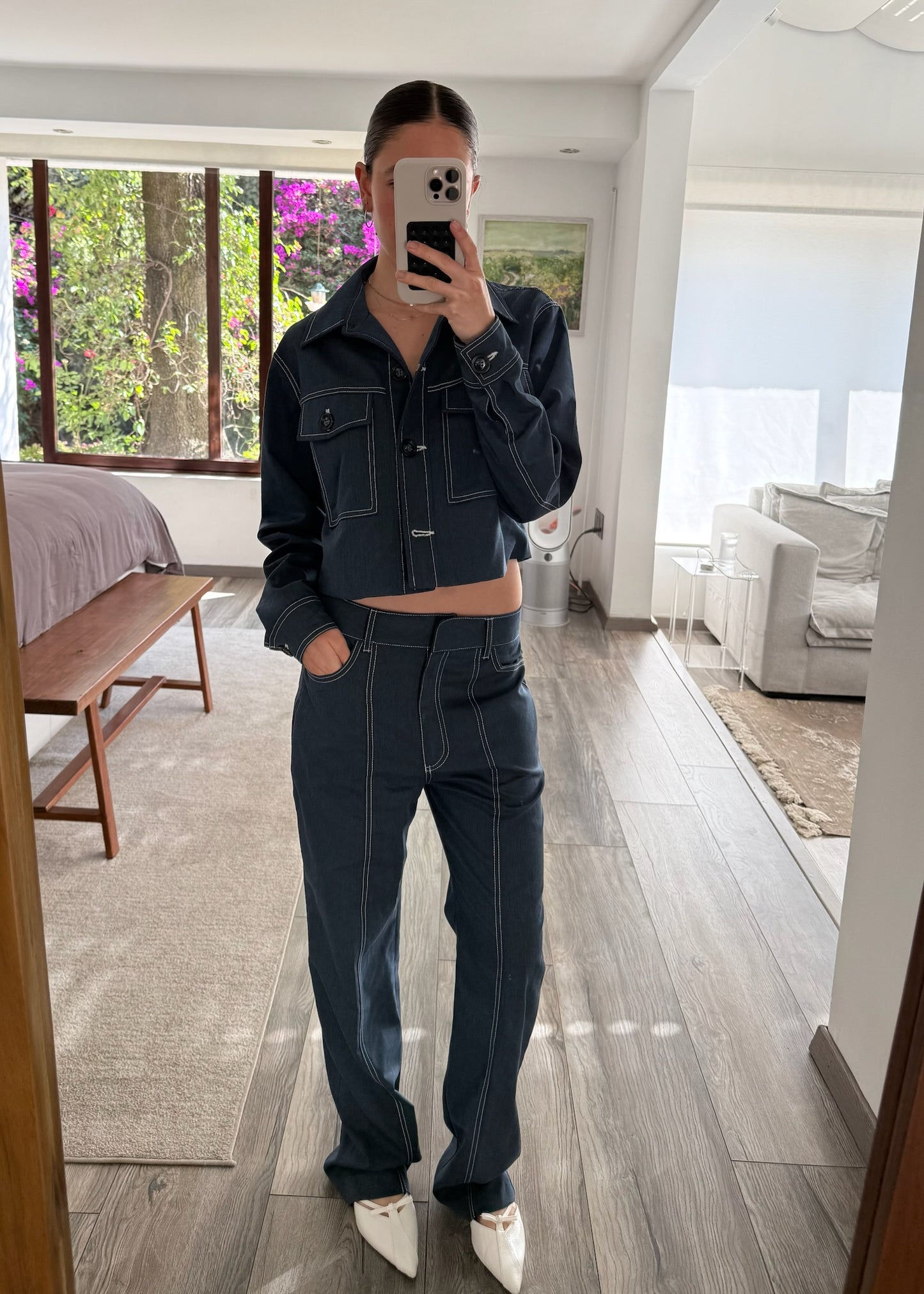SET CHAMARRA Y PANTALON AZUL