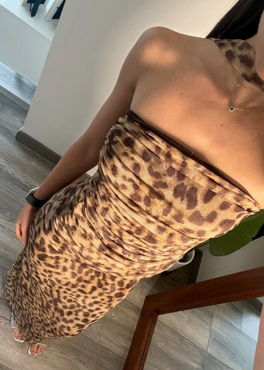SET TOP Y FALDA ANIMAL PRINT
