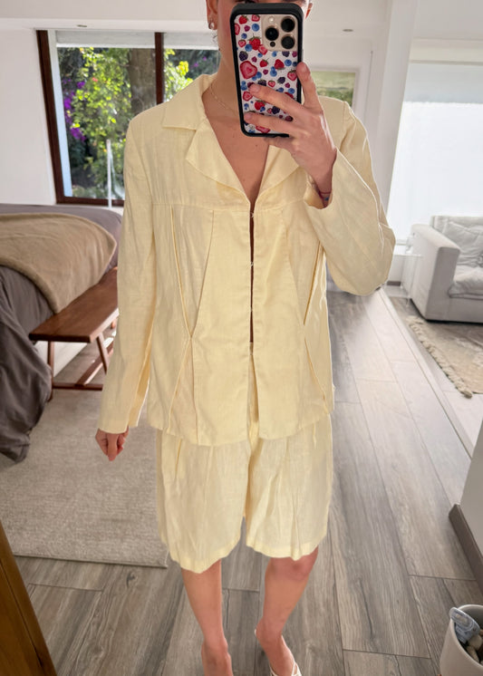SET BLAZER Y SHORT BUTTER YELLOW