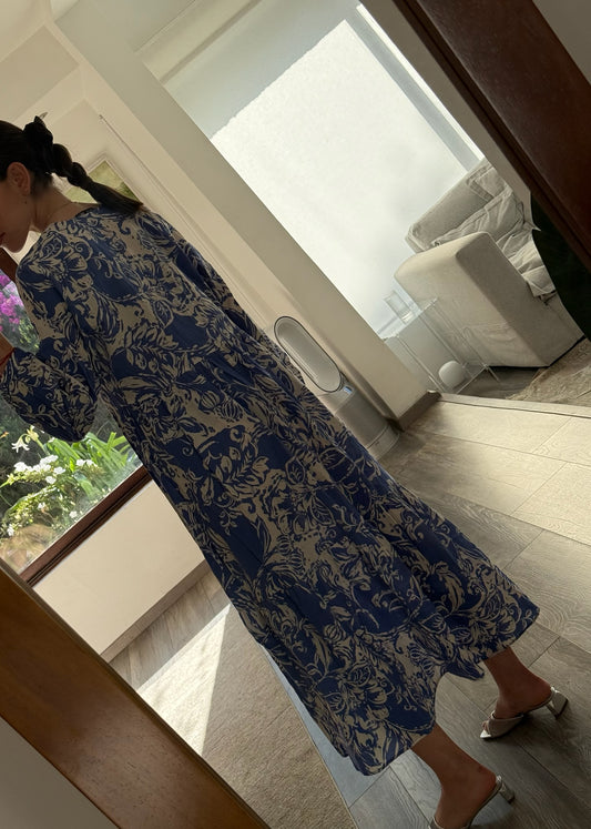 VESTIDO MIDI PRINT FLORES
