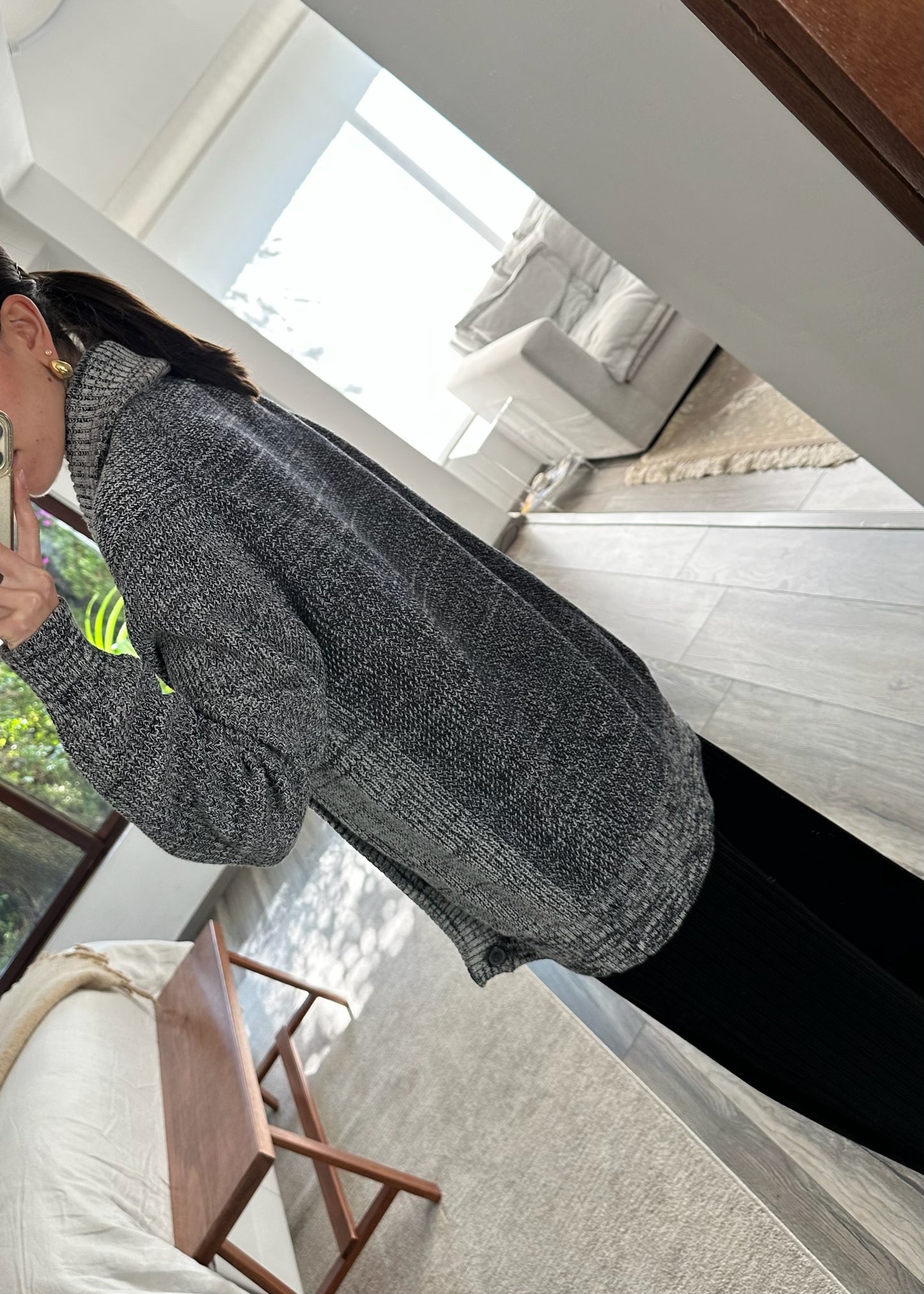 CARDIGAN OVERSIZED GRIS