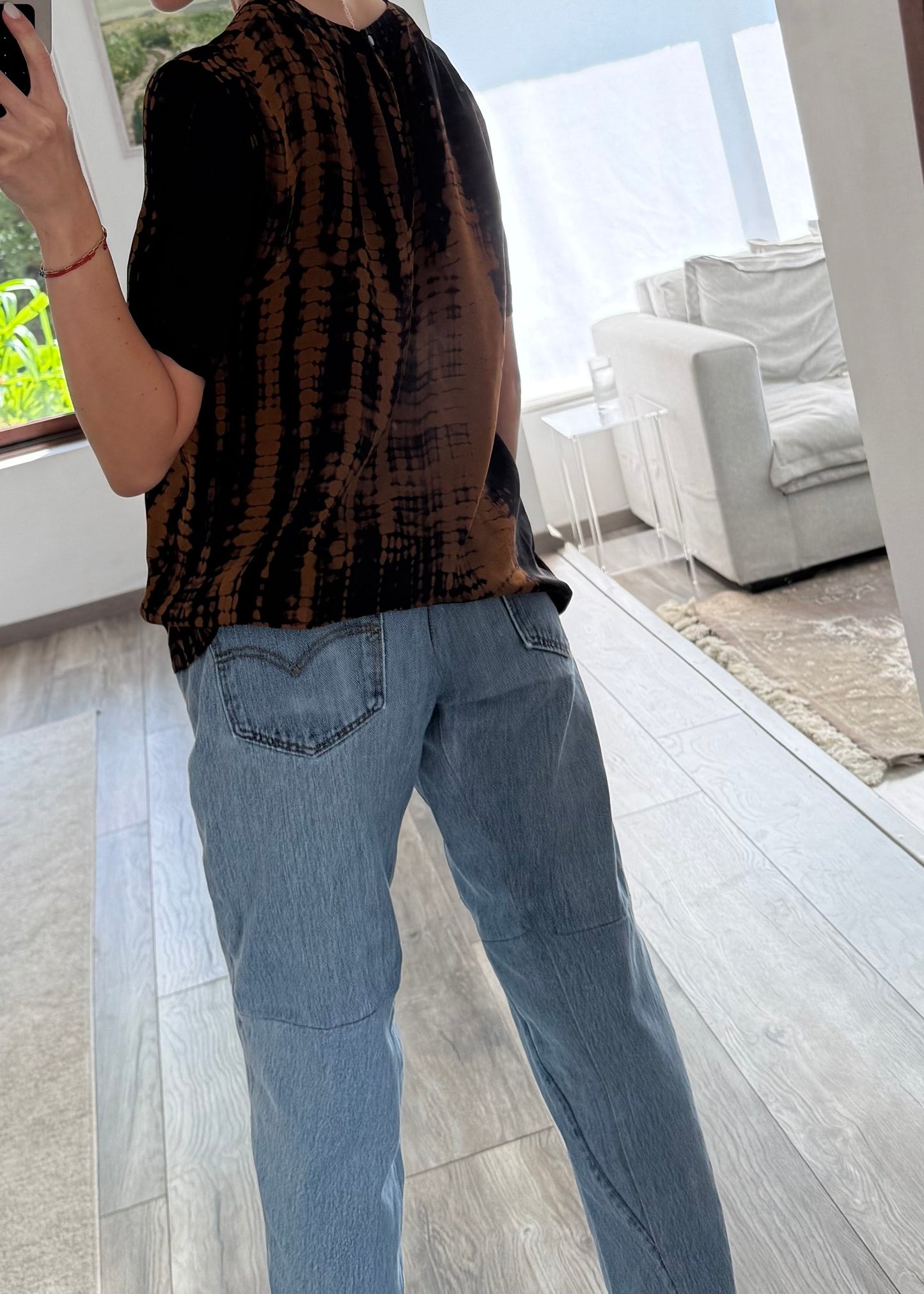BLUSA DE SEDA CON PRINT TIE DYE