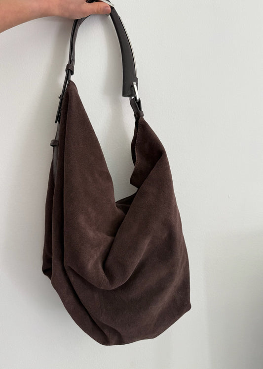 HOBO BAG SUEDE CAFÉ