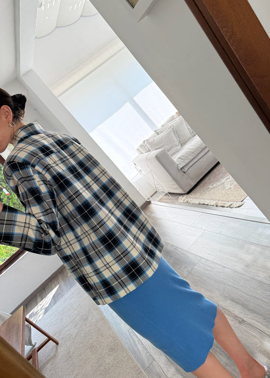 BLAZER AZUL DE CUADROS