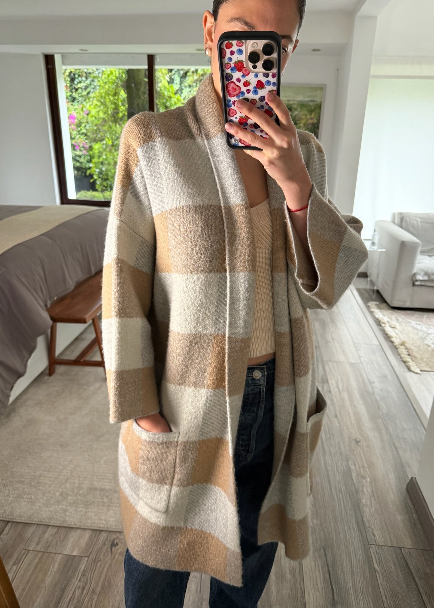 CARDIGAN PRINT CUADROS