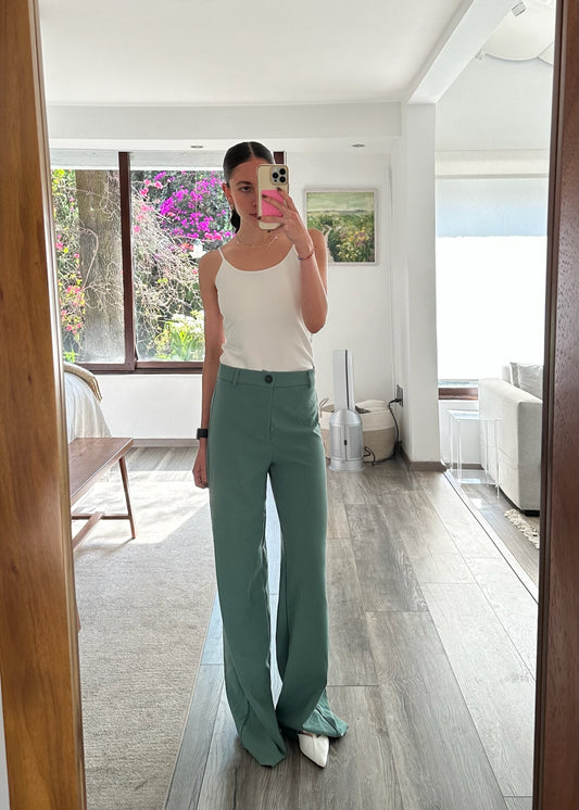 PANTALÓN VERDE FULL LENGTH