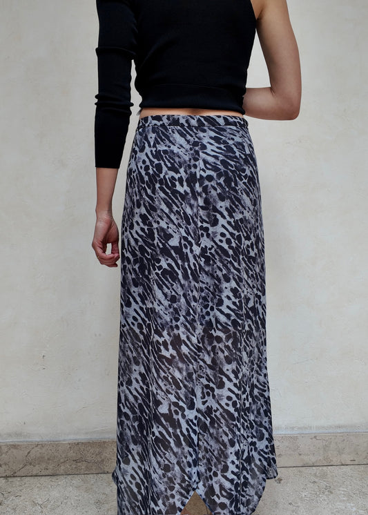 FALDA MIDI ANIMAL PRINT