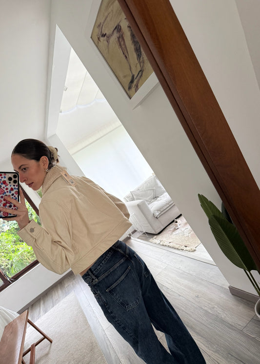 CHAMARRA DENIM OATMEAL