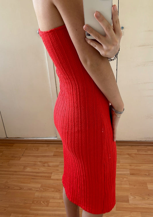 VESTIDO ONE SHOULDER ROJO