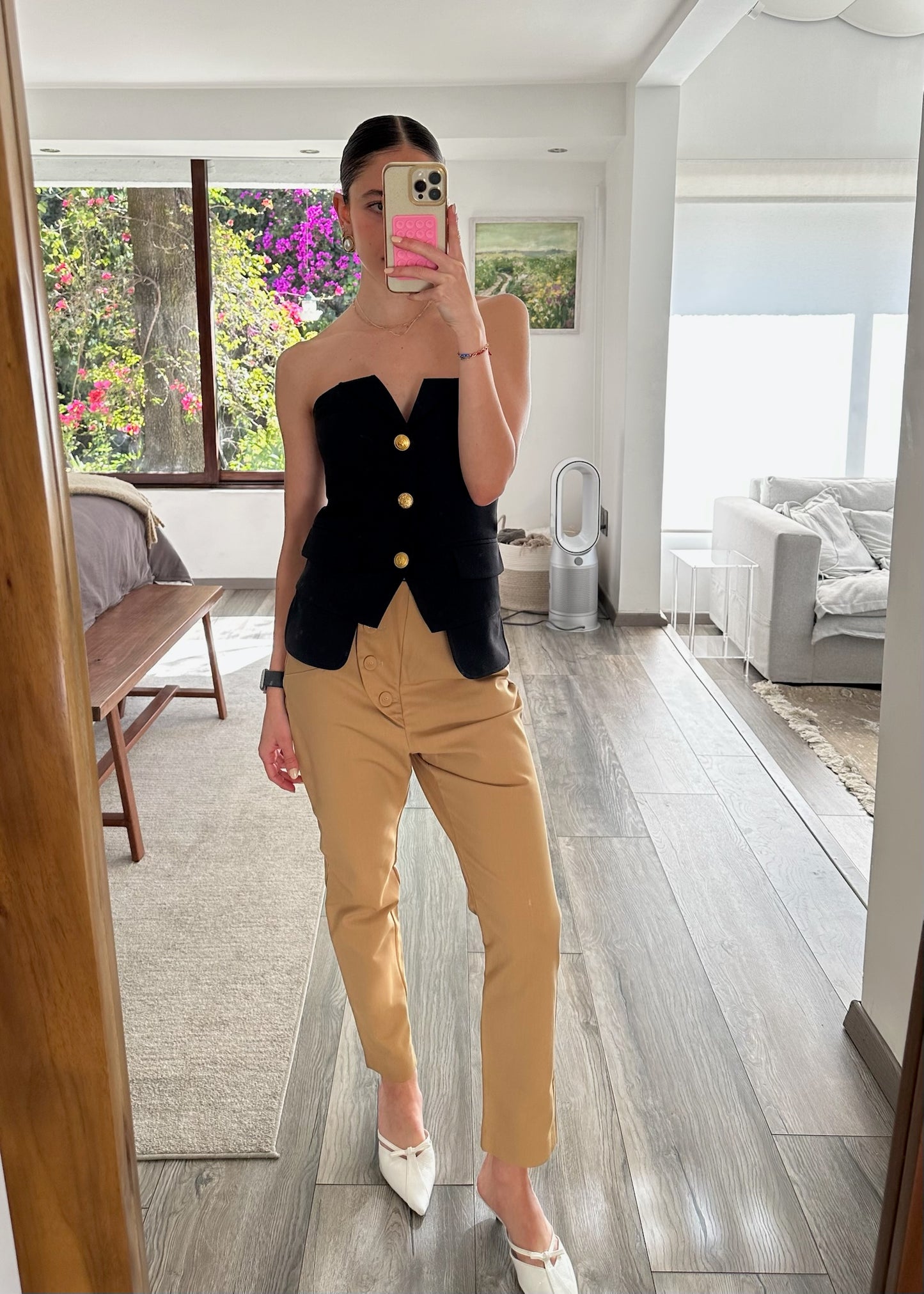 TOP STRAPLESS DE TIPO BLAZER