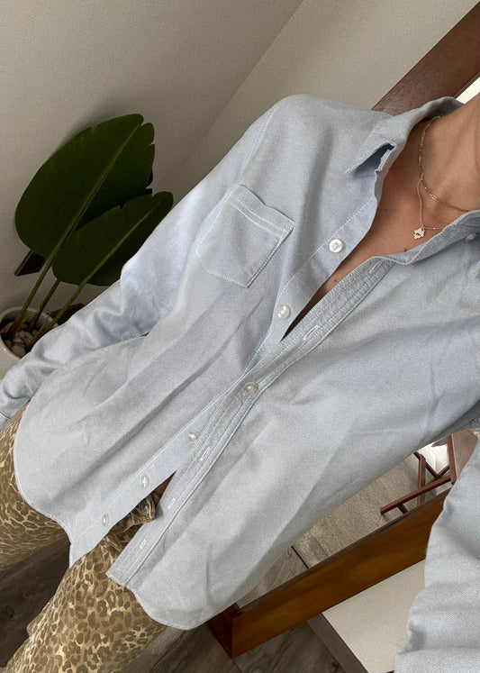 CAMISA SLIM AZUL BASICA