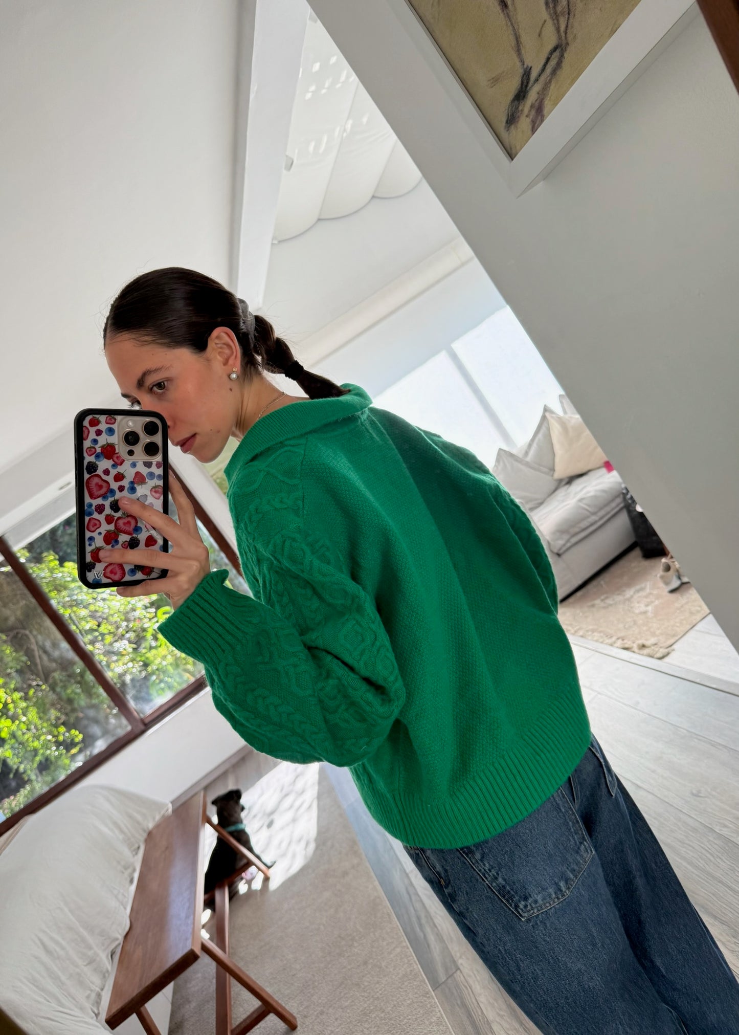 SUETER VERDE CON CUELLO V