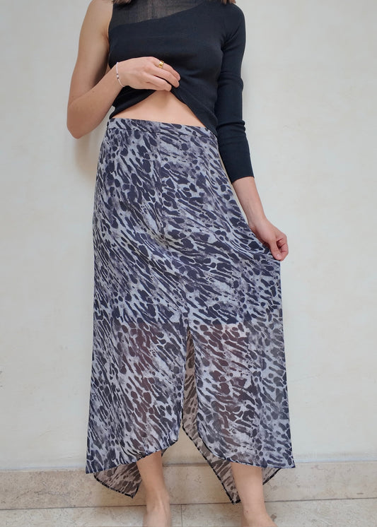 FALDA MIDI ANIMAL PRINT