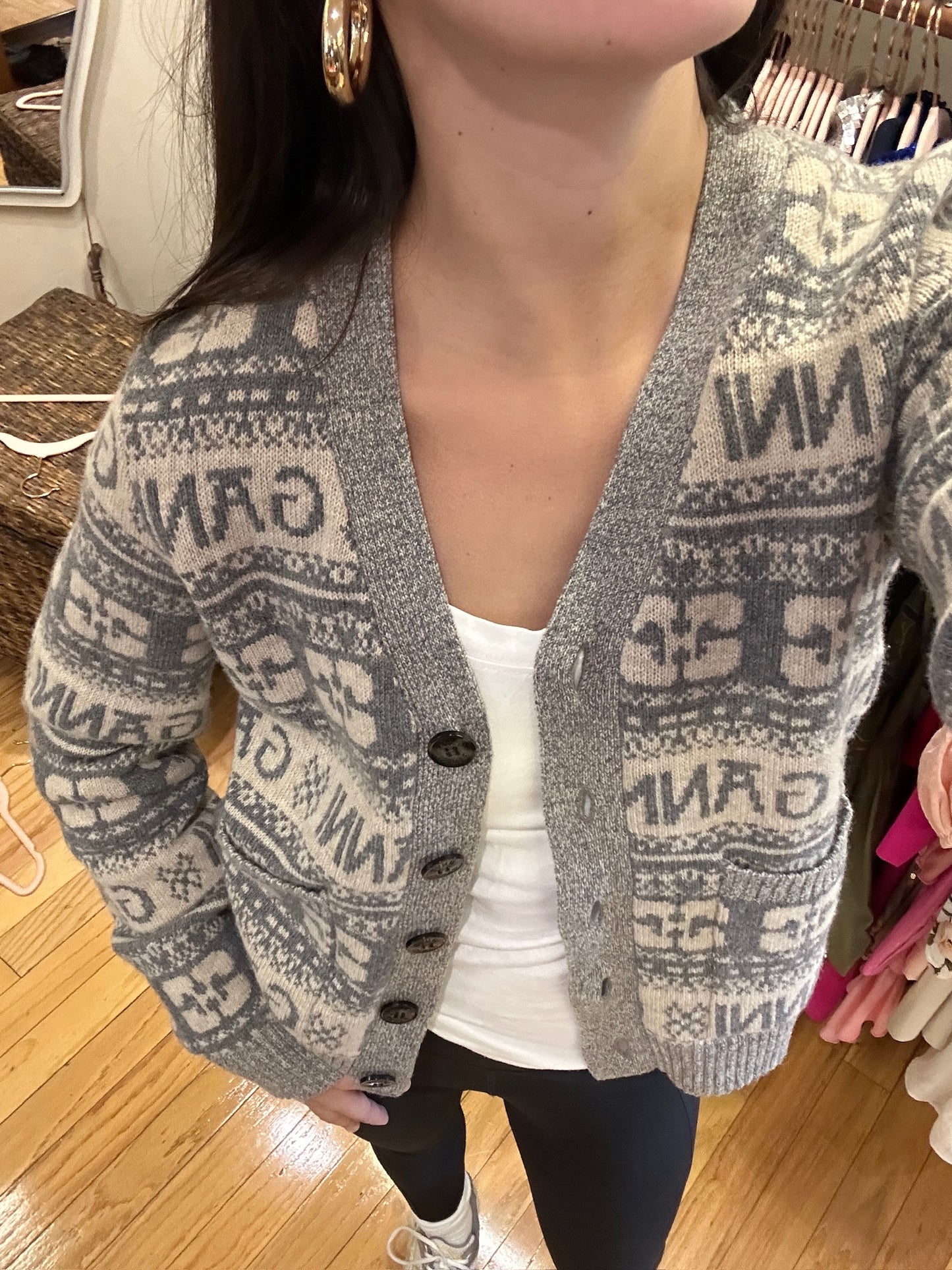 WOOL CARDIGAN GANNI