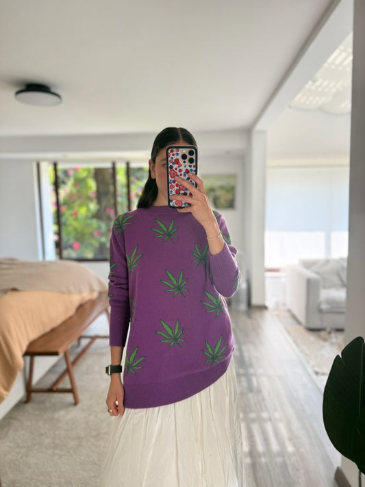 SUÉTER MORADO DE CASHMERE