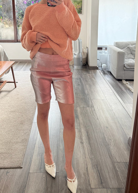 BERMUDA SHORTS SHINY ROSAS