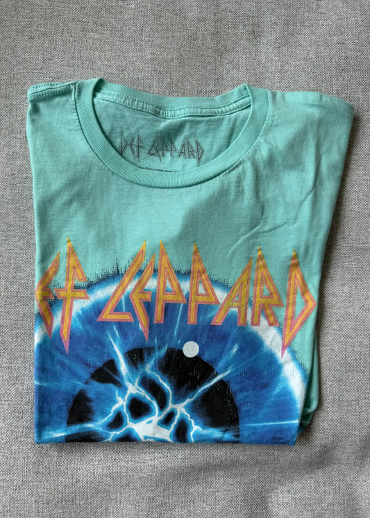 TEE DEF LEPPARD TURQUESA