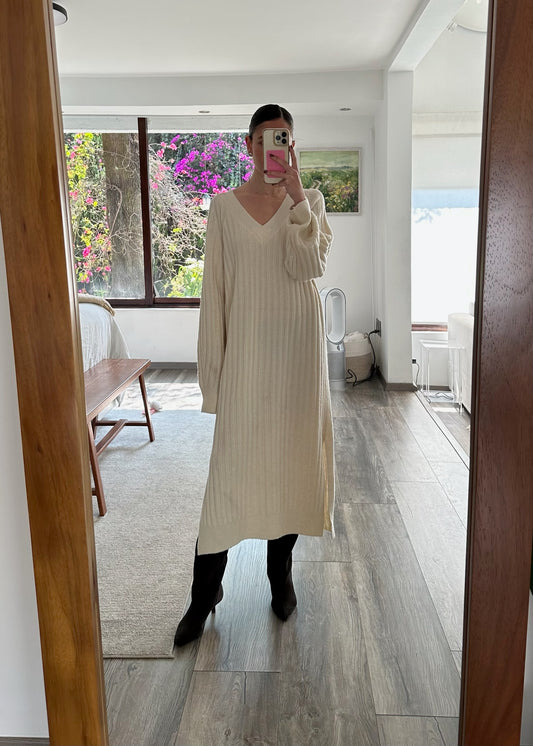 VESTIDO MIDI DE SUETER